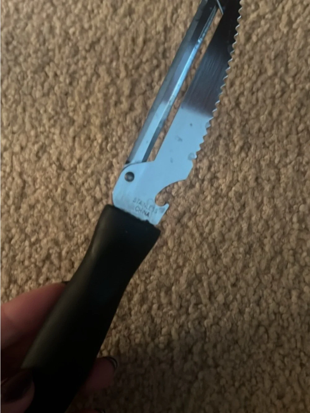 Stainless Steel Multi-Function Vegetable Peeler and Serrated Knife